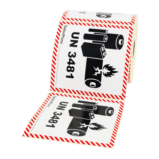 Gefahrgutaufkleber UN 3481 – Lithium-Ionen-Batterien