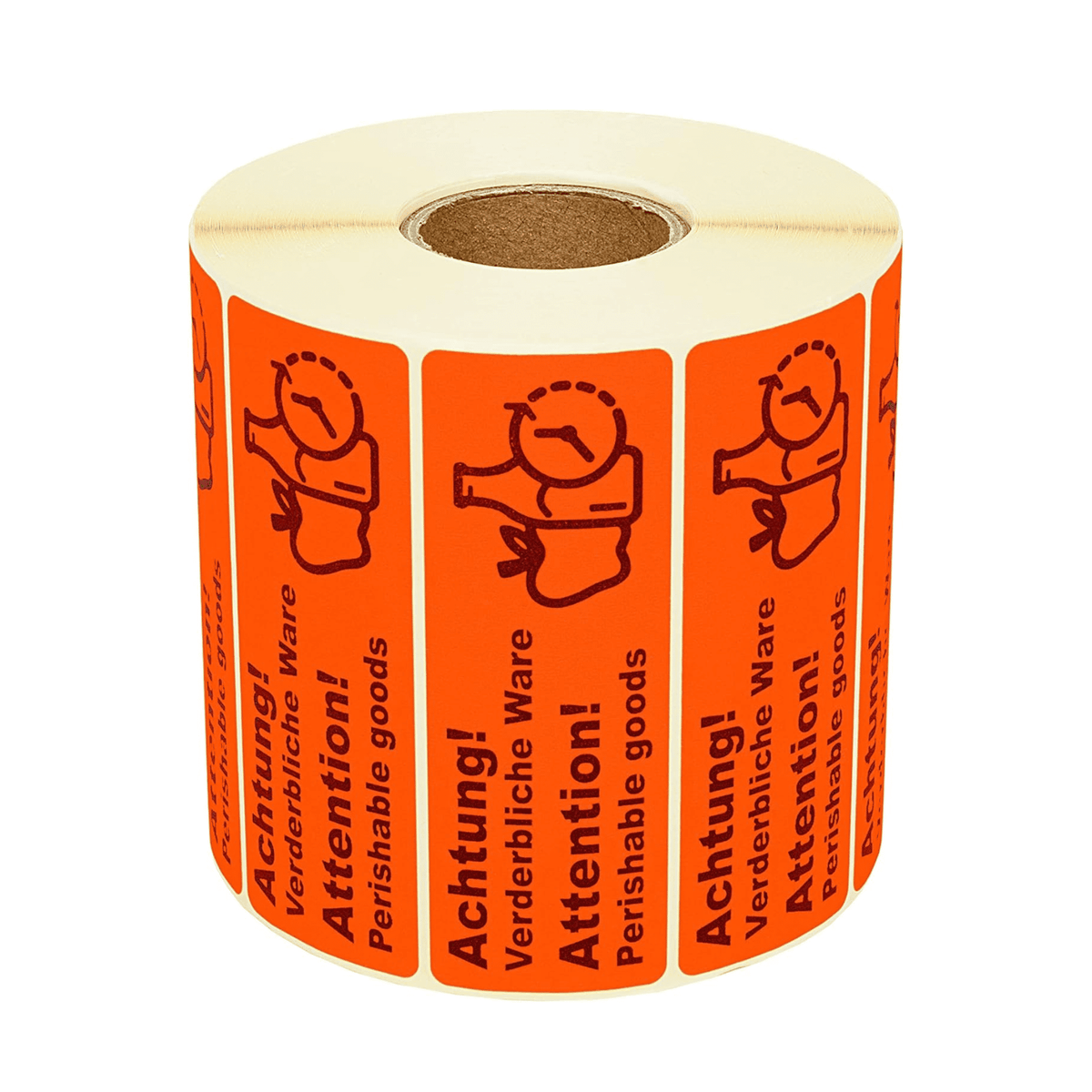 Versandaufkleber „Achtung – verderbliche Ware“
