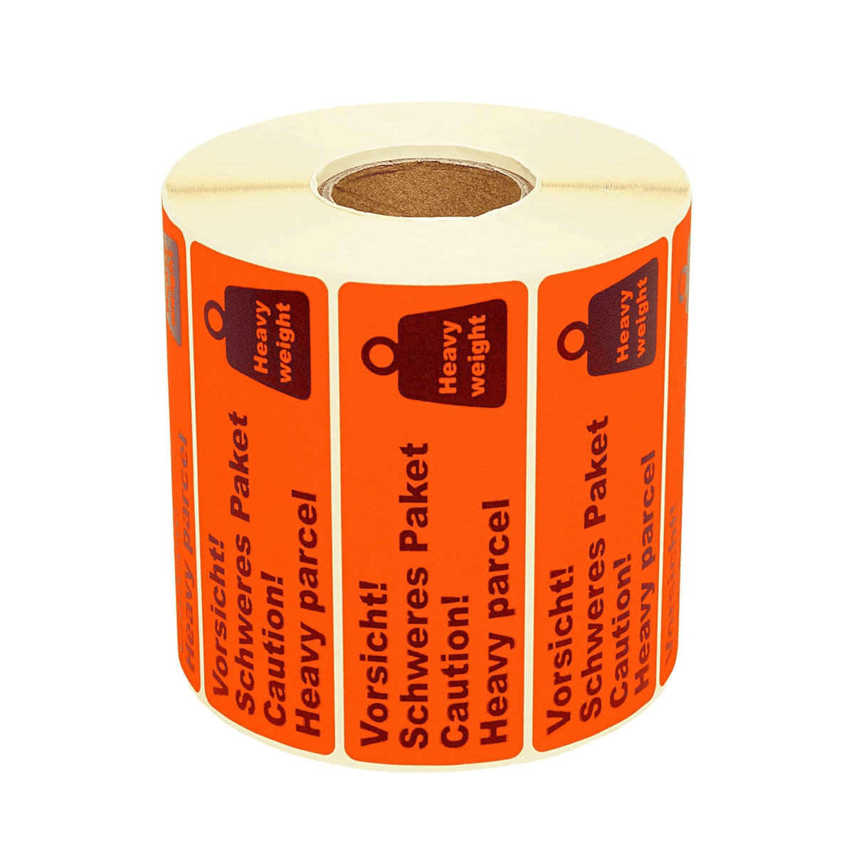 Versandaufkleber „Vorsicht – schweres Paket“